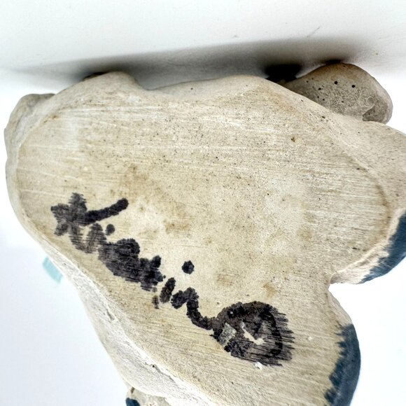 Dreamsicles Easter Rabbit Bunny Cast Art Signed Kristin Handpainted Ceramic Vtg - Picture 5 of 9